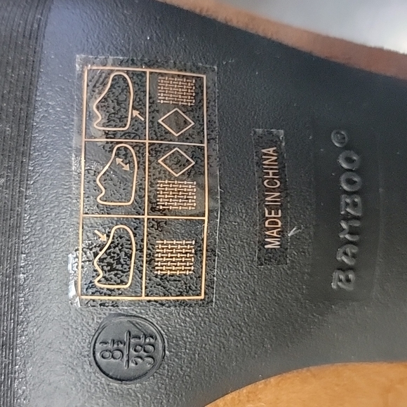 Bamboo Brown faux suede Booties - Picture 4 of 5